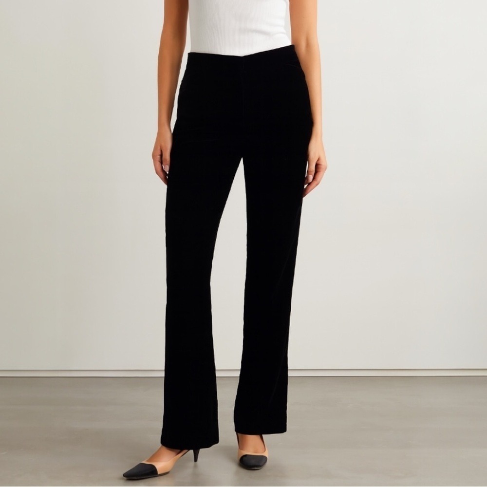 TOMMY HILFIGER Mid-Rise‎ Black Stretch Velvet Bootcut Pants, Size 12